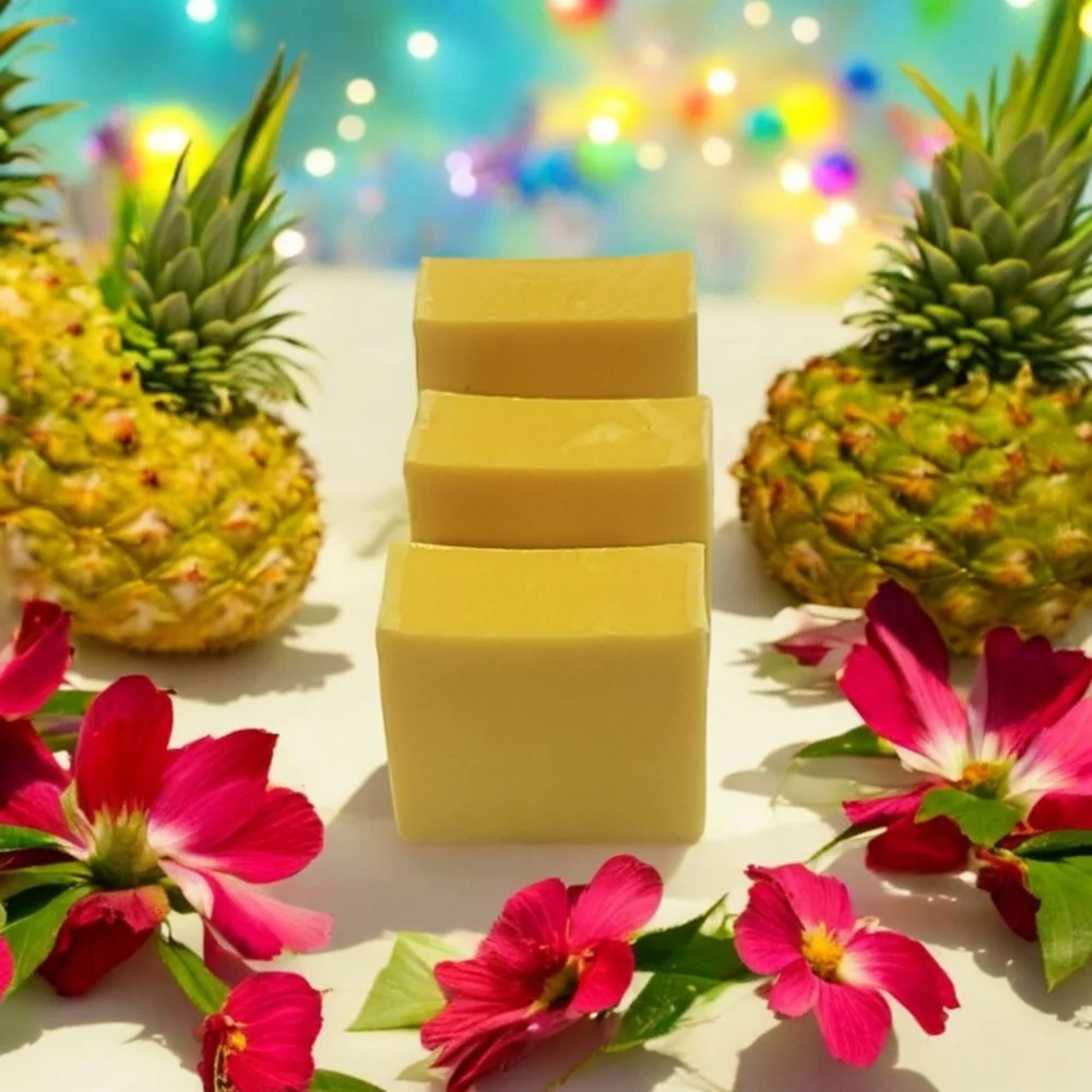 Pineapple Hibiscus GOAT MILK SOAP 1 Bar_5